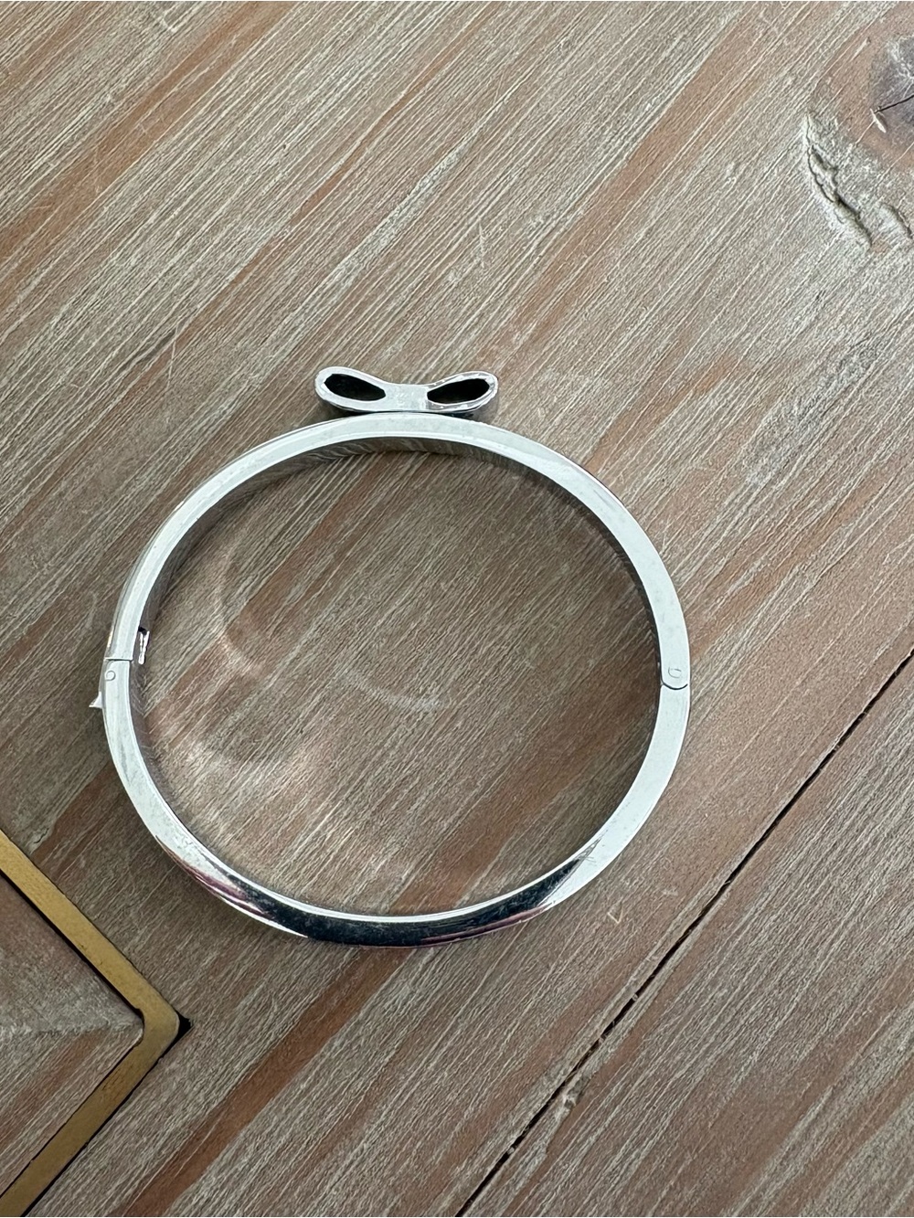 kate spade Silver Bow Crystal Bangle Bracelet - Picture 3 of 6